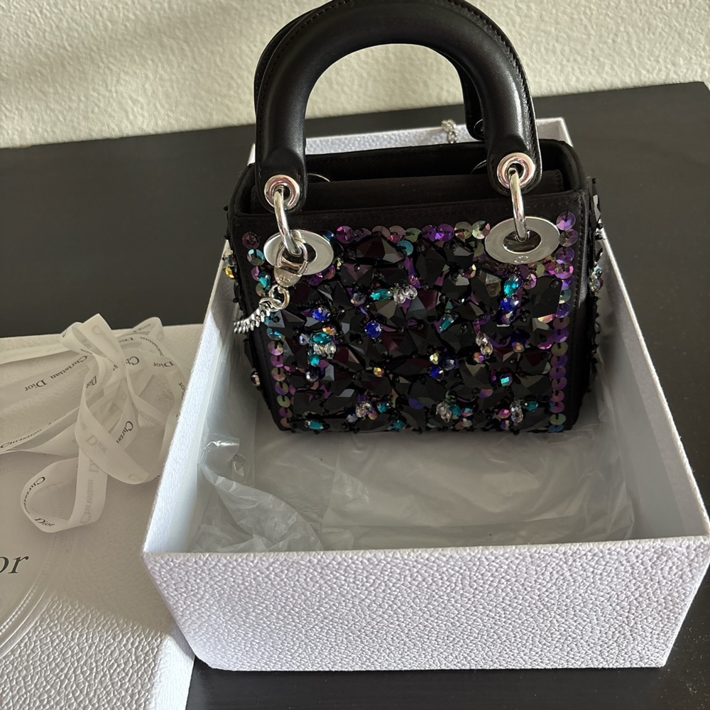 Dior Black Mini Bag with Embellishments - Picture 5 of 6